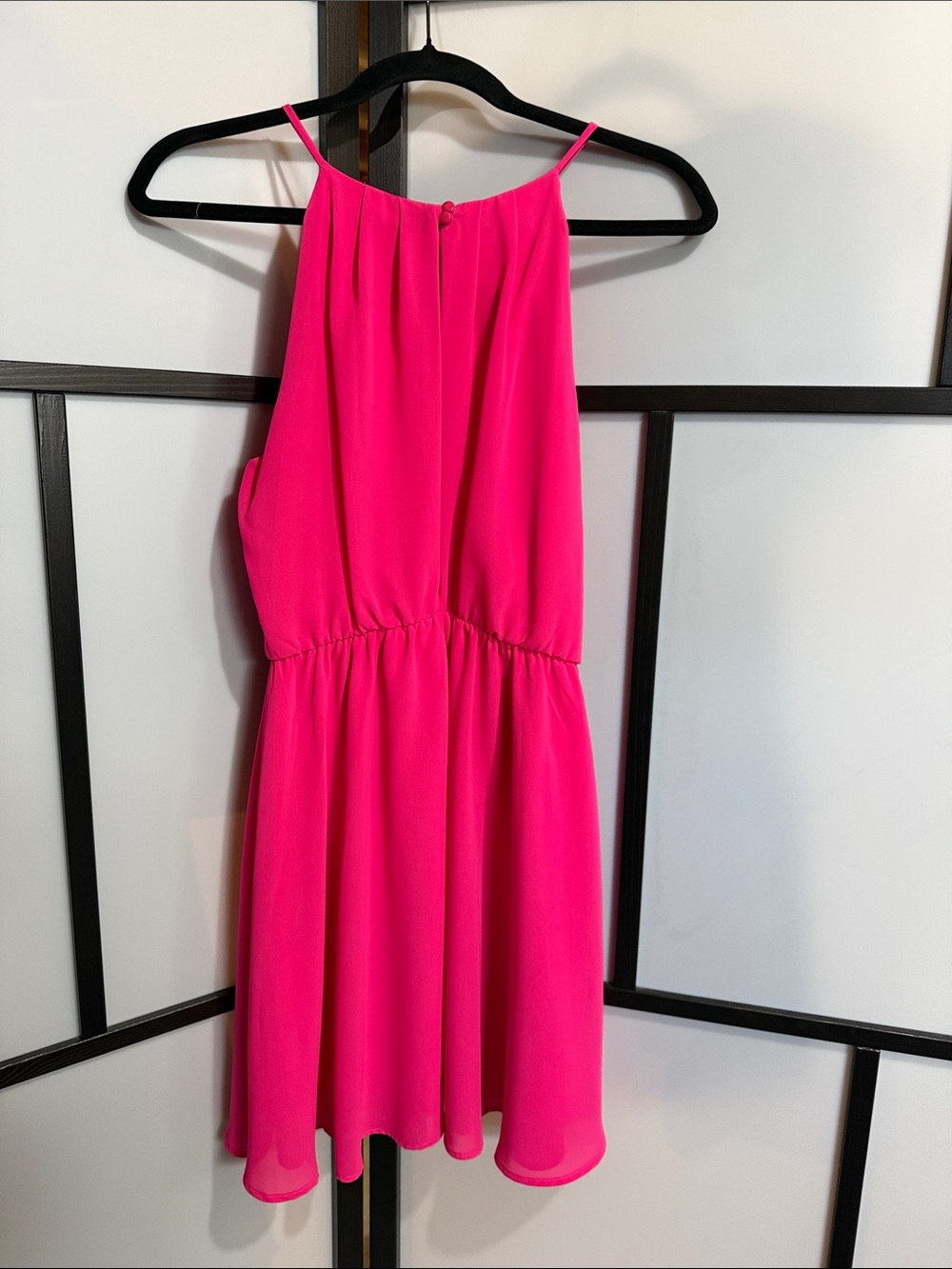 Lush Neon Pink Spaghetti-Strap Mini Dress - Picture 2 of 5
